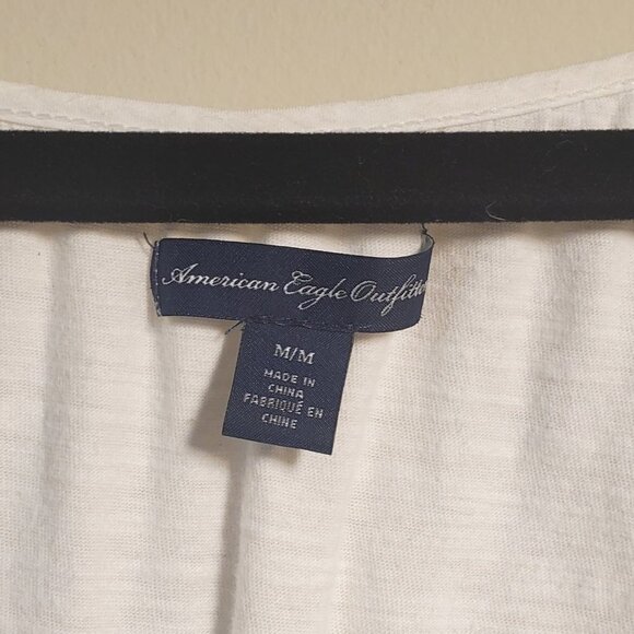 AMERICAN EAGLE Cotton Blouse with Smocking and Decorative Detailing & Side Ties - Picture 8 of 9